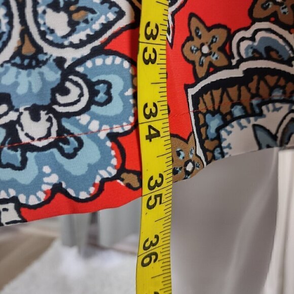 Ann Taylor Loft Women's Multi Color Half Button Front Shift Dress Shirt Size M - Picture 6 of 12